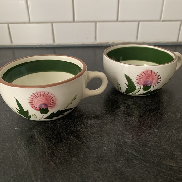 Stangl Pottery "Thistle" Design‎ Teacups and Saucers Lot 7 - Picture 6 of 6